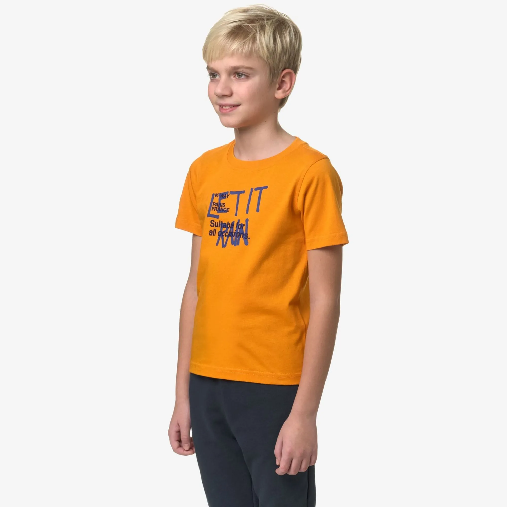 K-WAY P. Odom Let It Rain - T-Shirtstop - T-Shirt - Boy - Orange Md Online