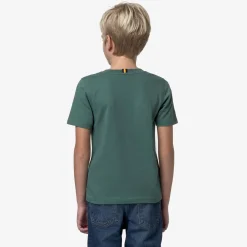 K-WAY P. Odom Let It Rain - T-Shirtstop - T-Shirt - Boy - Green Palm Hot