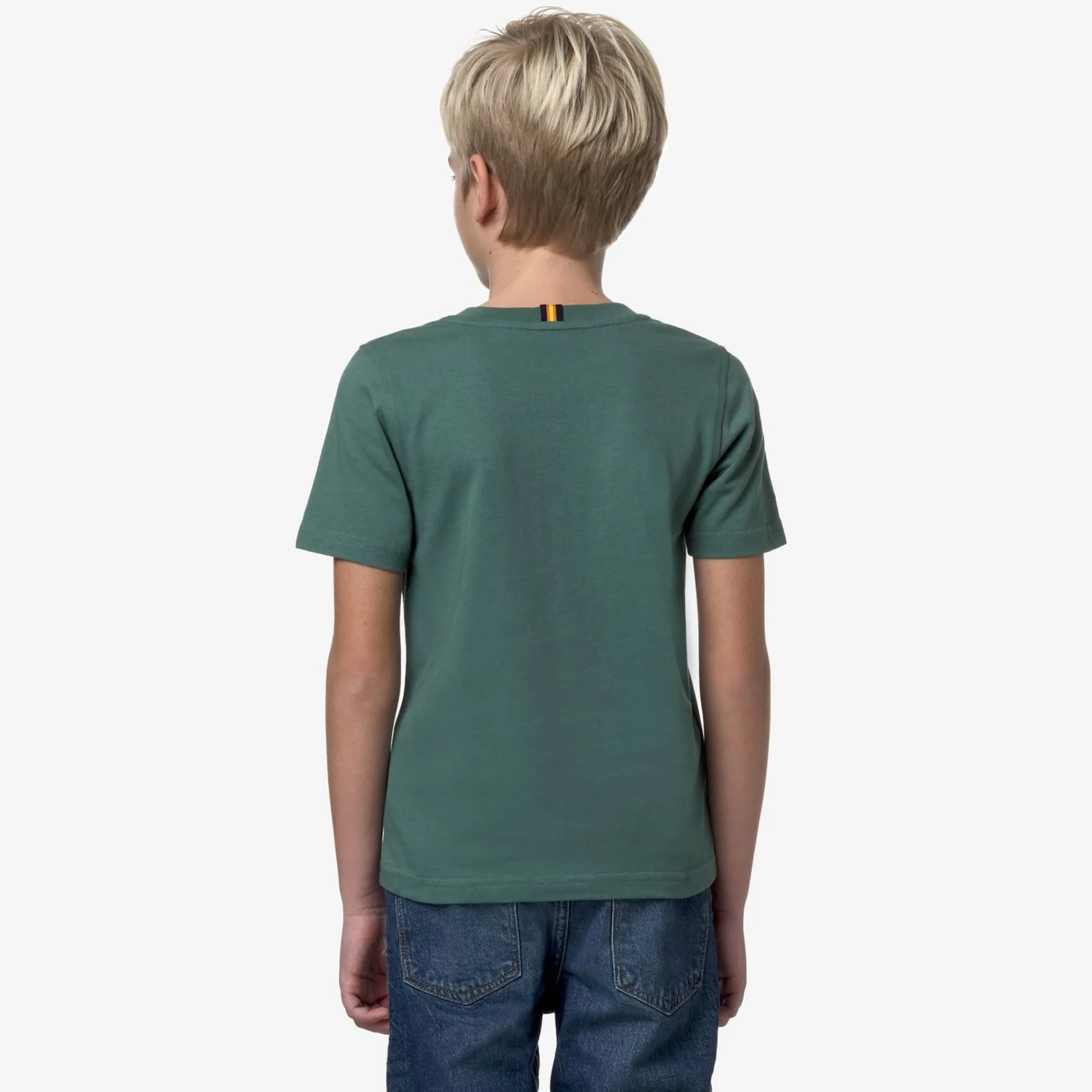 K-WAY P. Odom Let It Rain - T-Shirtstop - T-Shirt - Boy - Green Palm Hot