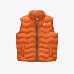 K-WAY P. Valen Quilted Warm - Jackets - Vest - Boy - Orange Copper Best Sale
