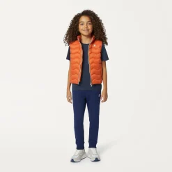 K-WAY P. Valen Quilted Warm - Jackets - Vest - Boy - Orange Copper Best Sale
