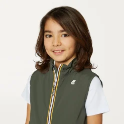 K-WAY P. Valen Stretch Nylon Jersey - Jackets - Vest - Boy - Green Blackish Sale