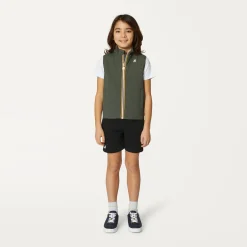 K-WAY P. Valen Stretch Nylon Jersey - Jackets - Vest - Boy - Green Blackish Sale