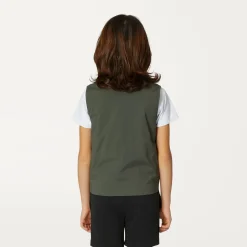 K-WAY P. Valen Stretch Nylon Jersey - Jackets - Vest - Boy - Green Blackish Sale