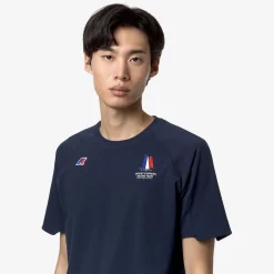 K-WAY Parot Orient Express Ac - T-Shirtstop - T-Shirt - Unisex - Blue Dress Outlet