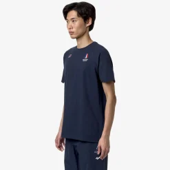 K-WAY Parot Orient Express Ac - T-Shirtstop - T-Shirt - Unisex - Blue Dress Outlet