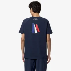 K-WAY Parot Orient Express Ac - T-Shirtstop - T-Shirt - Unisex - Blue Dress Outlet