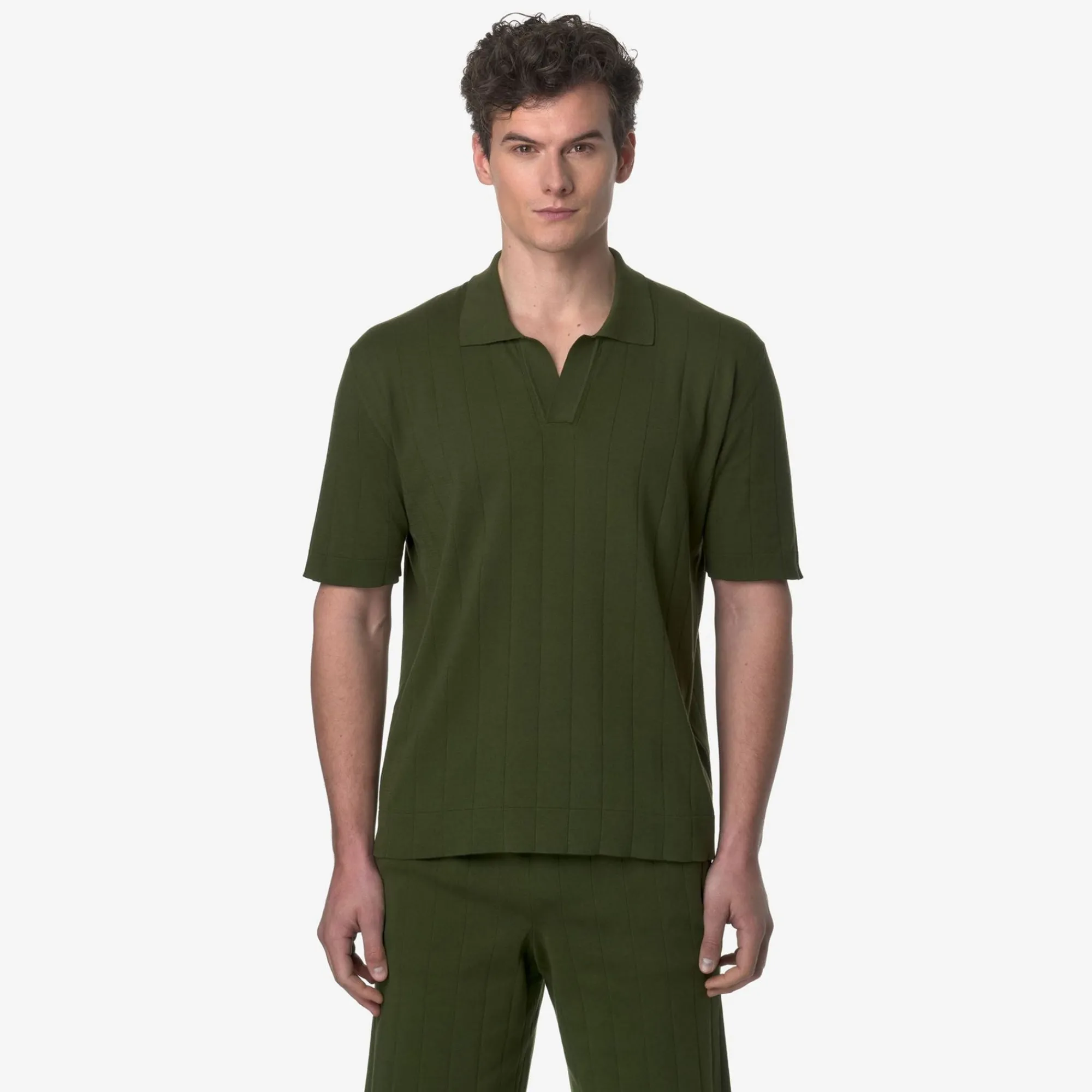 K-WAY Pleynel Knitted - Knitwear - Polo - Unisex - Green Sphagnum Flash Sale
