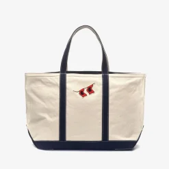 K-WAY Porter Hurricane - Bags - Tote Bag - Unisex - Off White-Blue Navy Sale