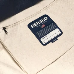 K-WAY Porter Hurricane - Bags - Tote Bag - Unisex - Off White-Blue Navy Outlet