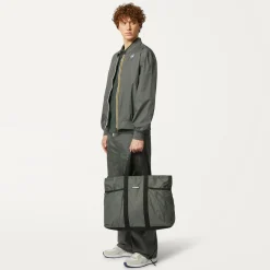 K-WAY Saint Malo - Bags - Tote Bag - Unisex - Green Blackish Flash Sale