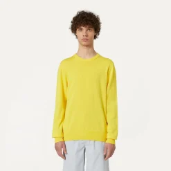K-WAY Sebastien Cotton Ps - Knitwear - Pullover - Man - Yellow Sunstruck Sale