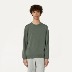 K-WAY Sebastien Cotton Ps - Knitwear - Pullover - Man - Green Laurel Best Sale
