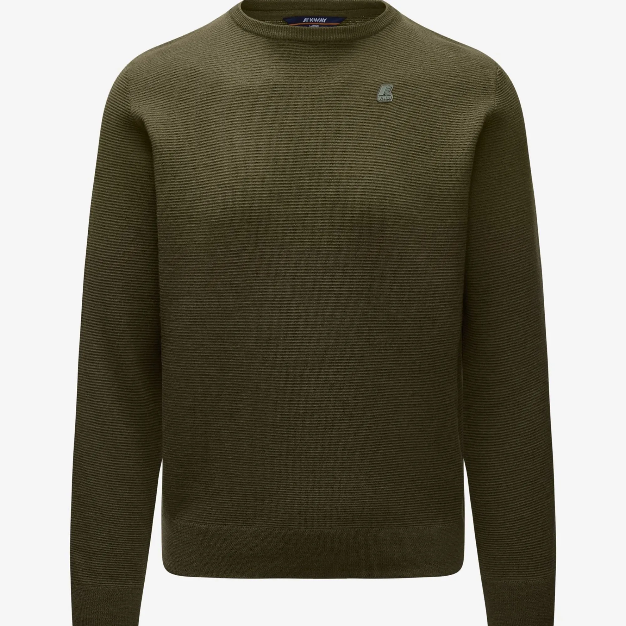 K-WAY Sebastien Easy Care - Knitwear - Pullover - Man - Green Blackish Best Sale