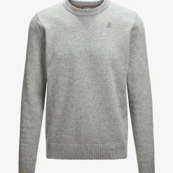 K-WAY Sebastien Lambswool - Knitwear - Pullover - Man - Grey Md Steel New