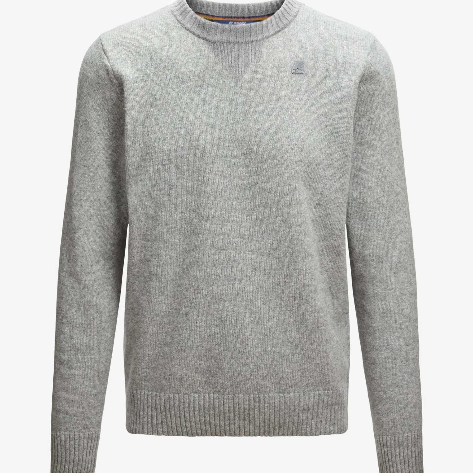 K-WAY Sebastien Lambswool - Knitwear - Pullover - Man - Grey Md Steel New