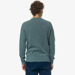 K-WAY Sebastien Lambswool - Knitwear - Pullover - Man - Green Acquamarina Cheap