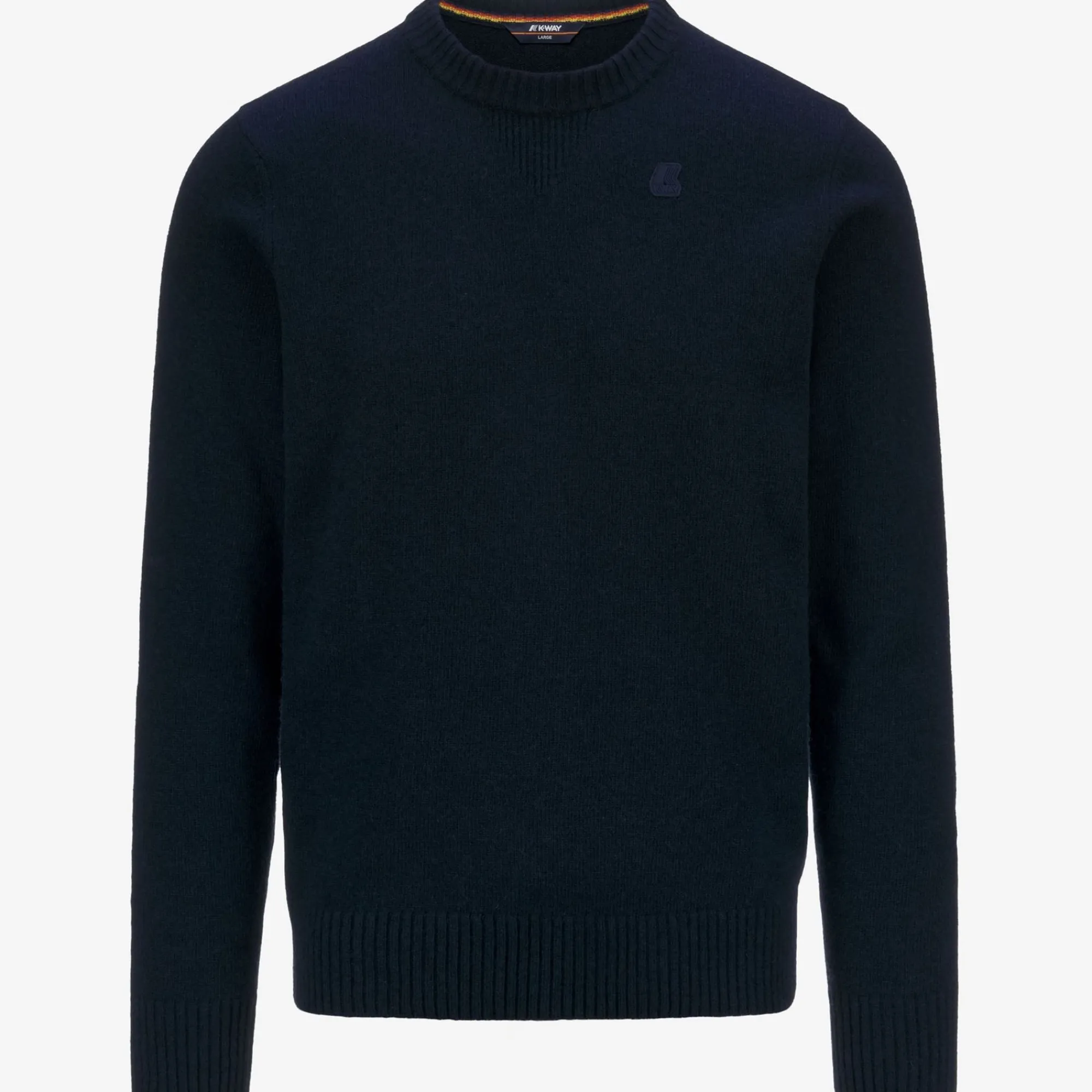 K-WAY Sebastien Lambswool - Knitwear - Pullover - Man - Blue Depth Best Sale