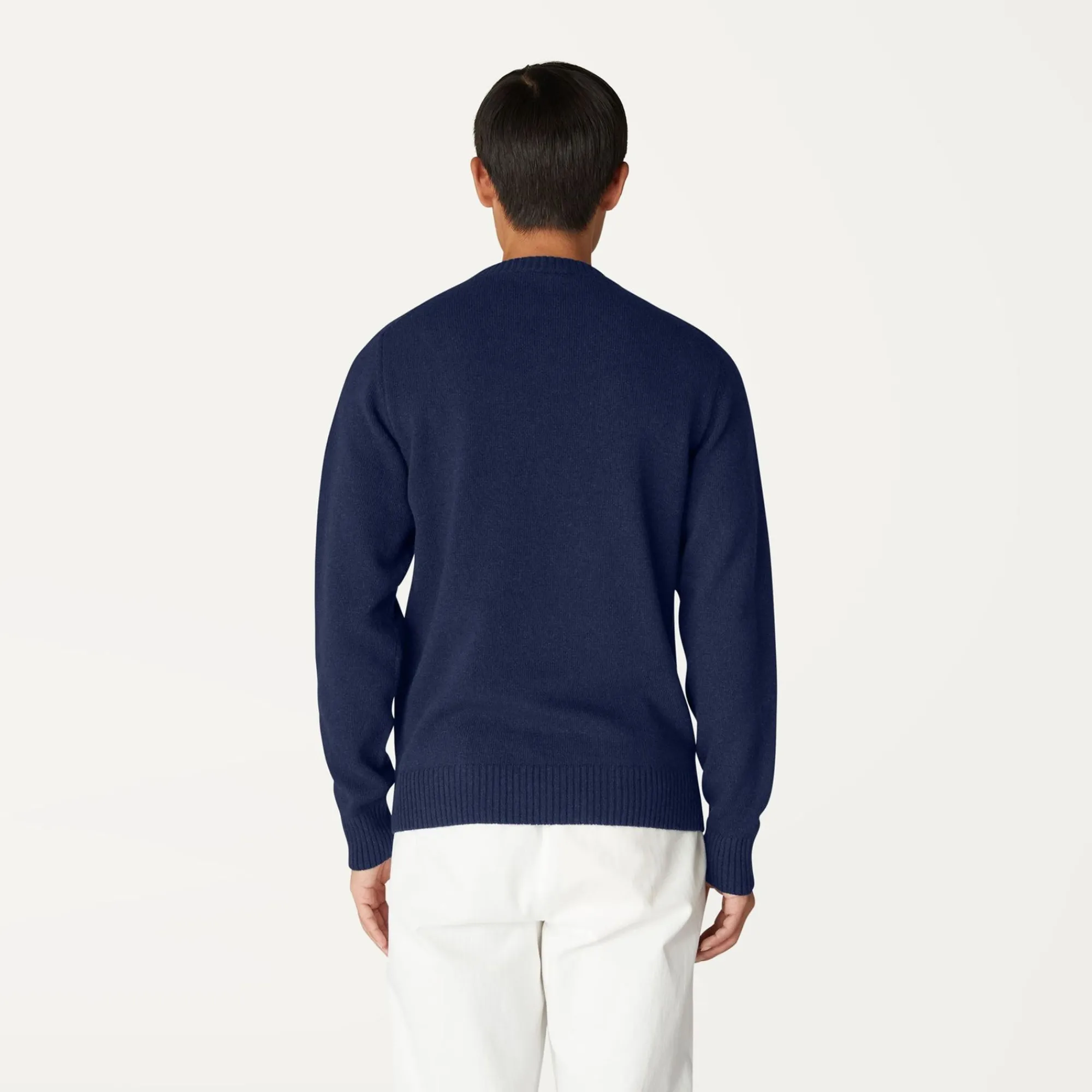 K-WAY Sebastien Lambswool - Knitwear - Pullover - Man - Blue Depth Best Sale