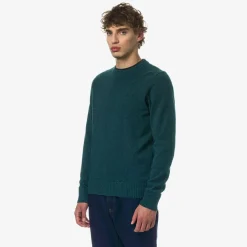 K-WAY Sebastien Lambswool - Knitwear - Pullover - Man - Green Petrol New