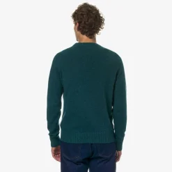 K-WAY Sebastien Lambswool - Knitwear - Pullover - Man - Green Petrol New