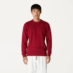 K-WAY Sebastien Lambswool - Knitwear - Pullover - Man - Red Dk Tomato Flash Sale