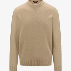 K-WAY Sebastien Lambswool - Knitwear - Pullover - Man - Brown Travertine Clearance