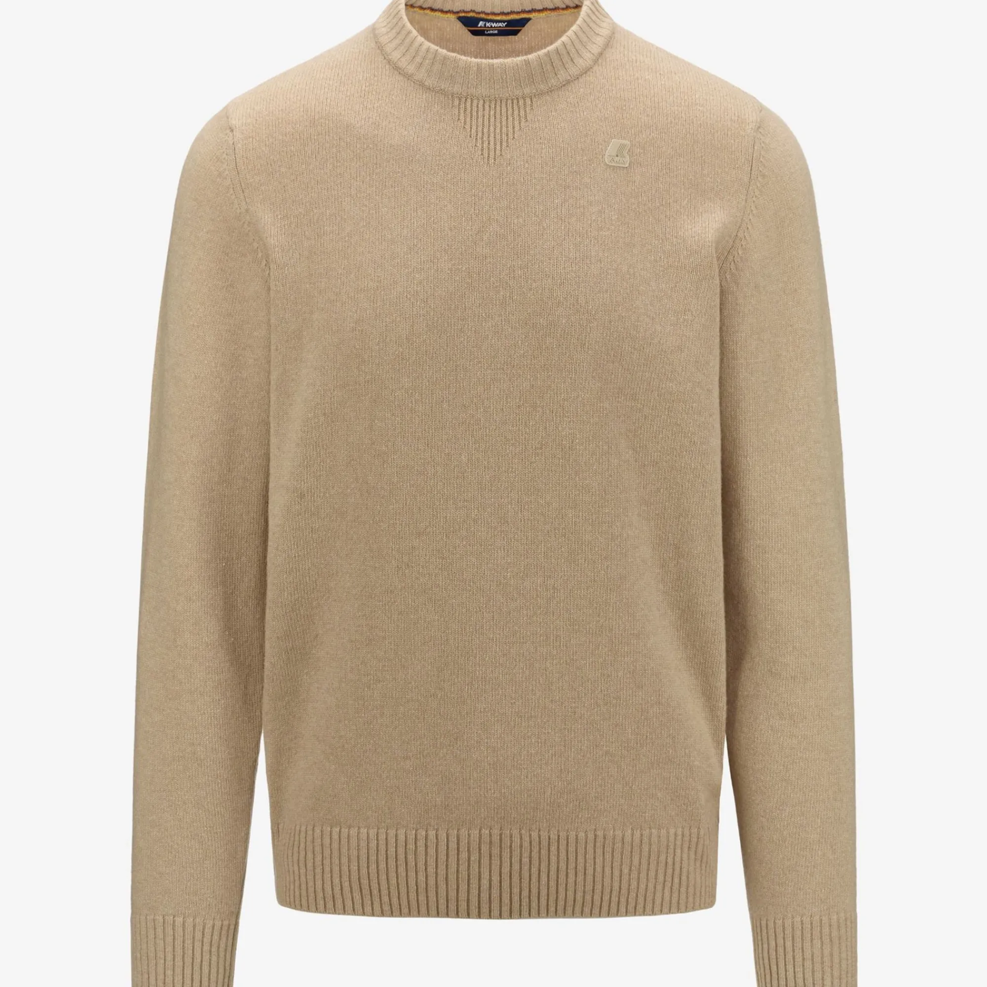 K-WAY Sebastien Lambswool - Knitwear - Pullover - Man - Brown Travertine Clearance