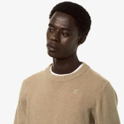 K-WAY Sebastien Lambswool - Knitwear - Pullover - Man - Brown Travertine Clearance