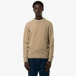 K-WAY Sebastien Lambswool - Knitwear - Pullover - Man - Brown Travertine Clearance