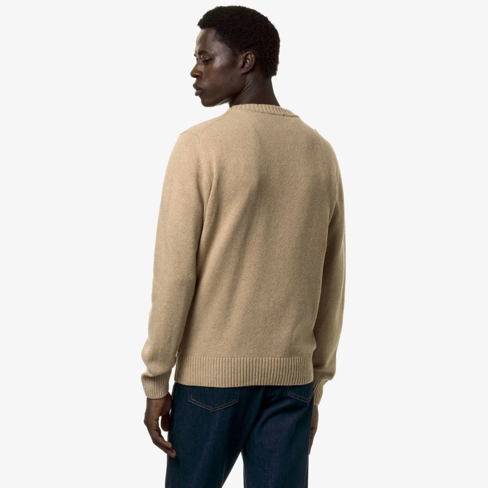 K-WAY Sebastien Lambswool - Knitwear - Pullover - Man - Brown Travertine Clearance