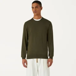 K-WAY Sebastien Merino - Knitwear - Pullover - Man - Green Blackish Best Sale