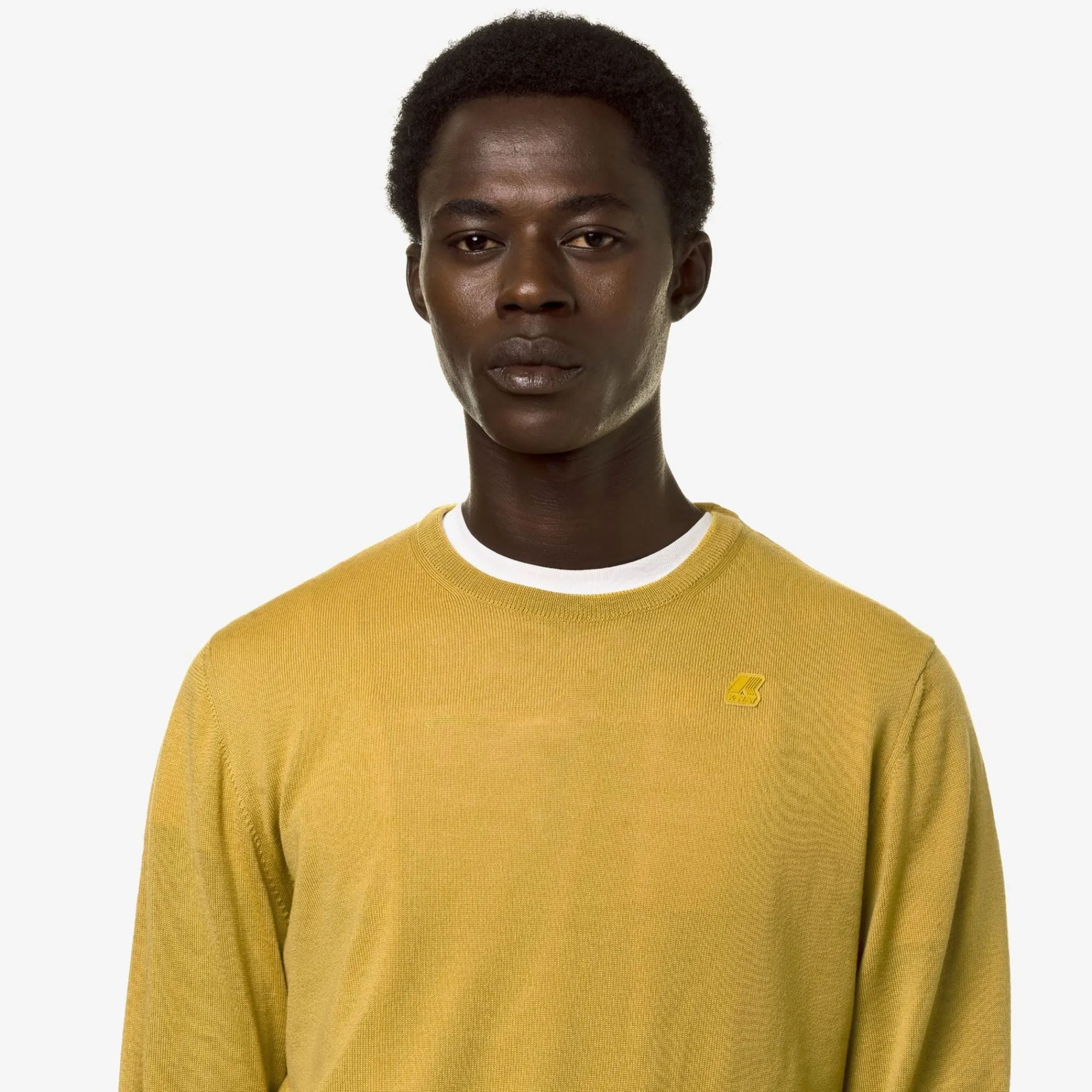 K-WAY Sebastien Merino - Knitwear - Pullover - Man - Yellow Zafferano Store