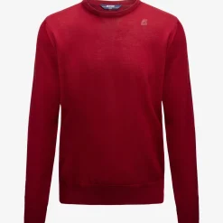 K-WAY Sebastien Merino - Knitwear - Pullover - Man - Red Dk Tomato Best Sale