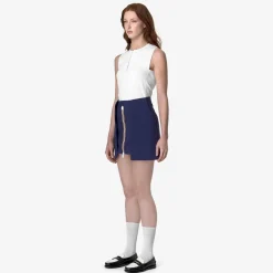 K-WAY Shokiel Pockets Bonded Jersey - Skirts - Short - Woman - Blue Md Cobalt-Grey Sale