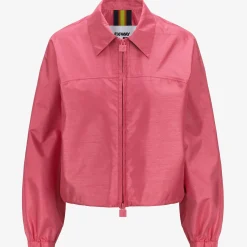 K-WAY Soisir Shantung - Like 2L - Jackets - Short - Woman - Pink Camelia Shantung Discount