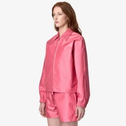 K-WAY Soisir Shantung - Like 2L - Jackets - Short - Woman - Pink Camelia Shantung Discount