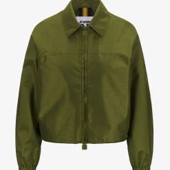 K-WAY Soisir Shantung - Like 2L - Jackets - Short - Woman - Green Sphagnum Shantung Flash Sale