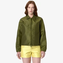 K-WAY Soisir Shantung - Like 2L - Jackets - Short - Woman - Green Sphagnum Shantung Flash Sale