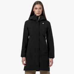 K-WAY Stephy Bonded Jersey - Jackets - 3/4 Length - Woman - Black Pure Sale