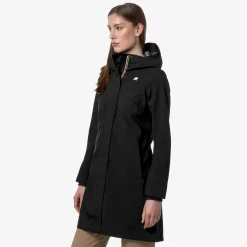 K-WAY Stephy Bonded Jersey - Jackets - 3/4 Length - Woman - Black Pure Sale