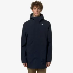 K-WAY Tommy Bonded Jersey - Jackets - 3/4 Length - Man - Blue Depth Clearance