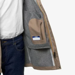 K-WAY Tommy Bonded Jersey - Jackets - 3/4 Length - Man - Beige Taupe Clearance