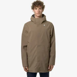 K-WAY Tommy Bonded Jersey - Jackets - 3/4 Length - Man - Beige Taupe Clearance