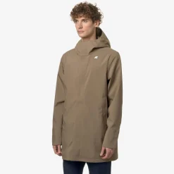 K-WAY Tommy Bonded Jersey - Jackets - 3/4 Length - Man - Beige Taupe Clearance
