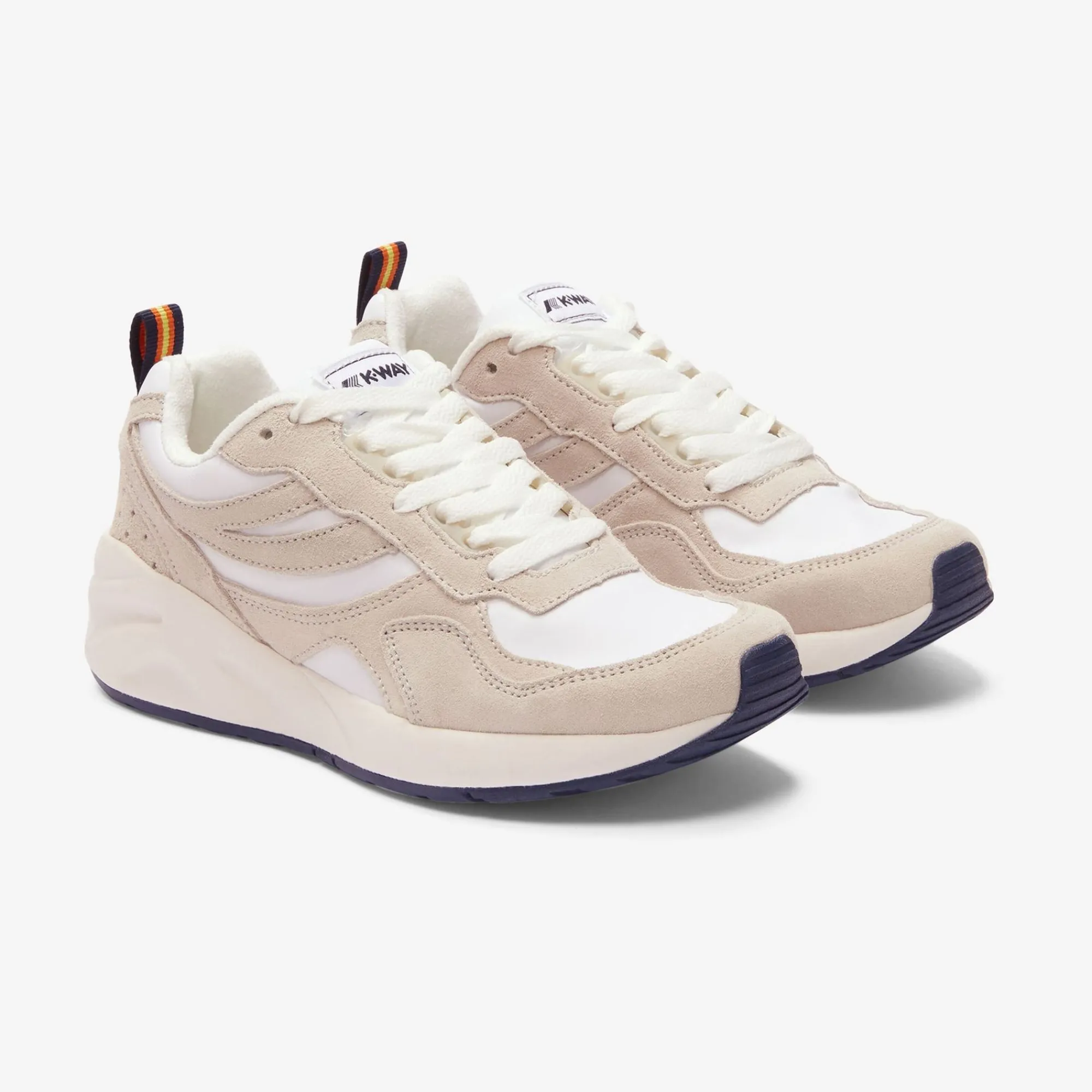 K-WAY Training 3.0 Laces - Sport Shoes - Low Cut - Unisex - White-Blu Navy Hot