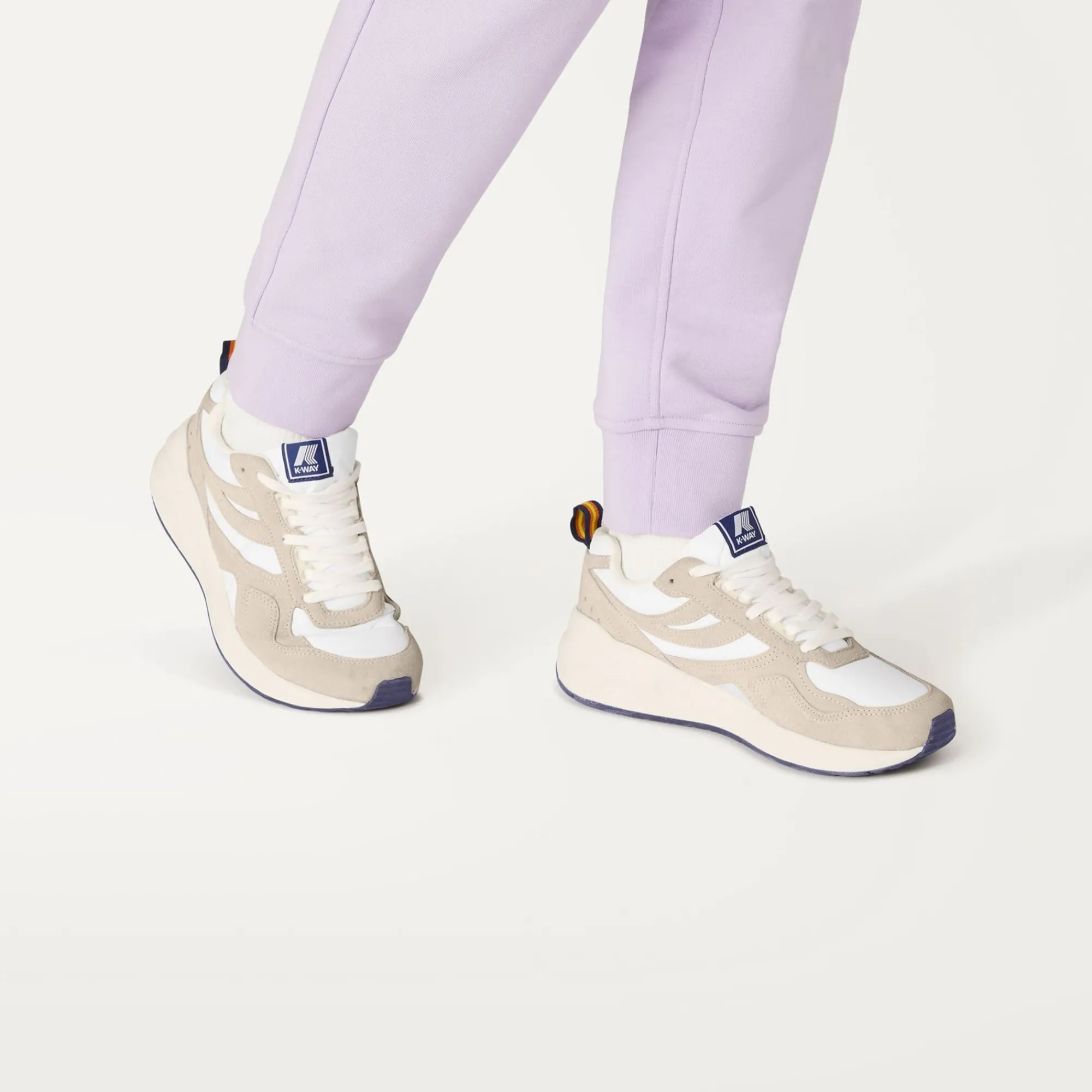 K-WAY Training 3.0 Laces - Sport Shoes - Low Cut - Unisex - White-Blu Navy Hot