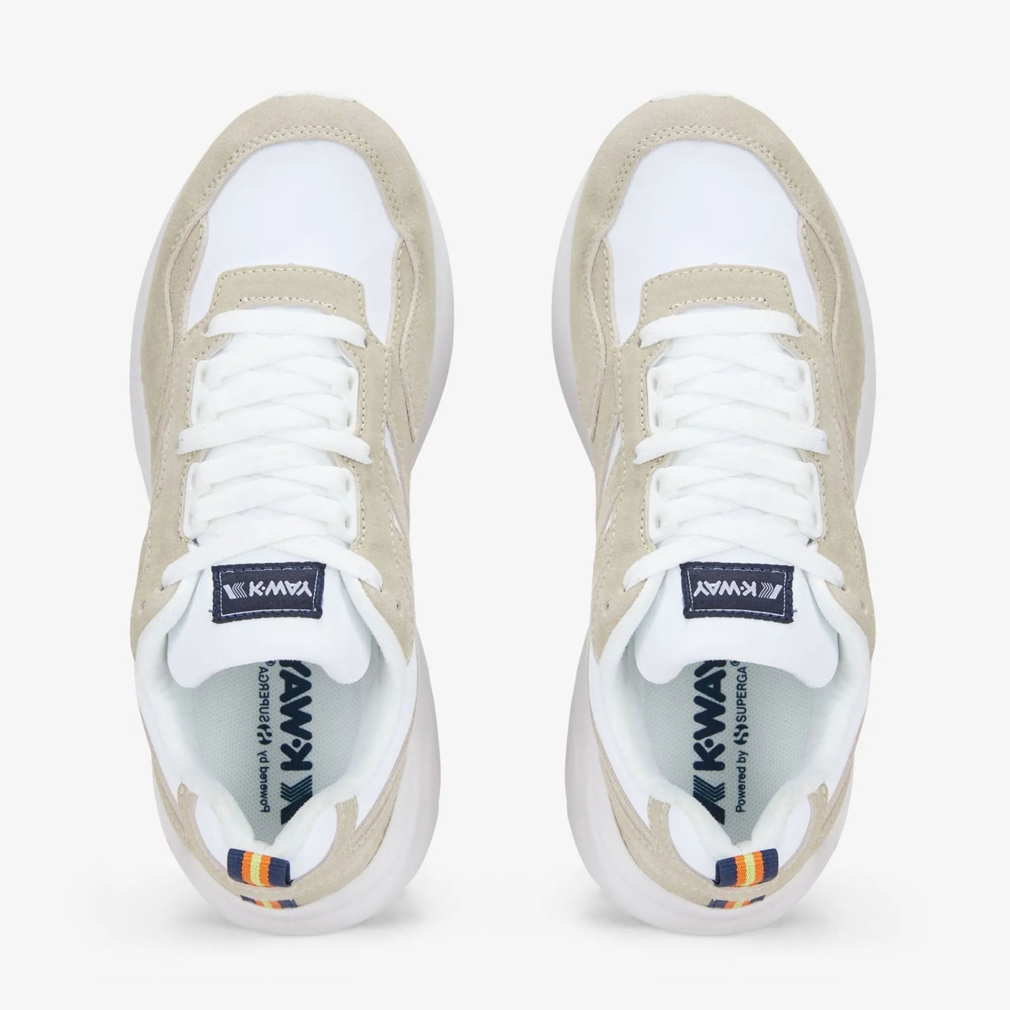 K-WAY Training 3.0 Laces - Sport Shoes - Low Cut - Unisex - White-Beige Best