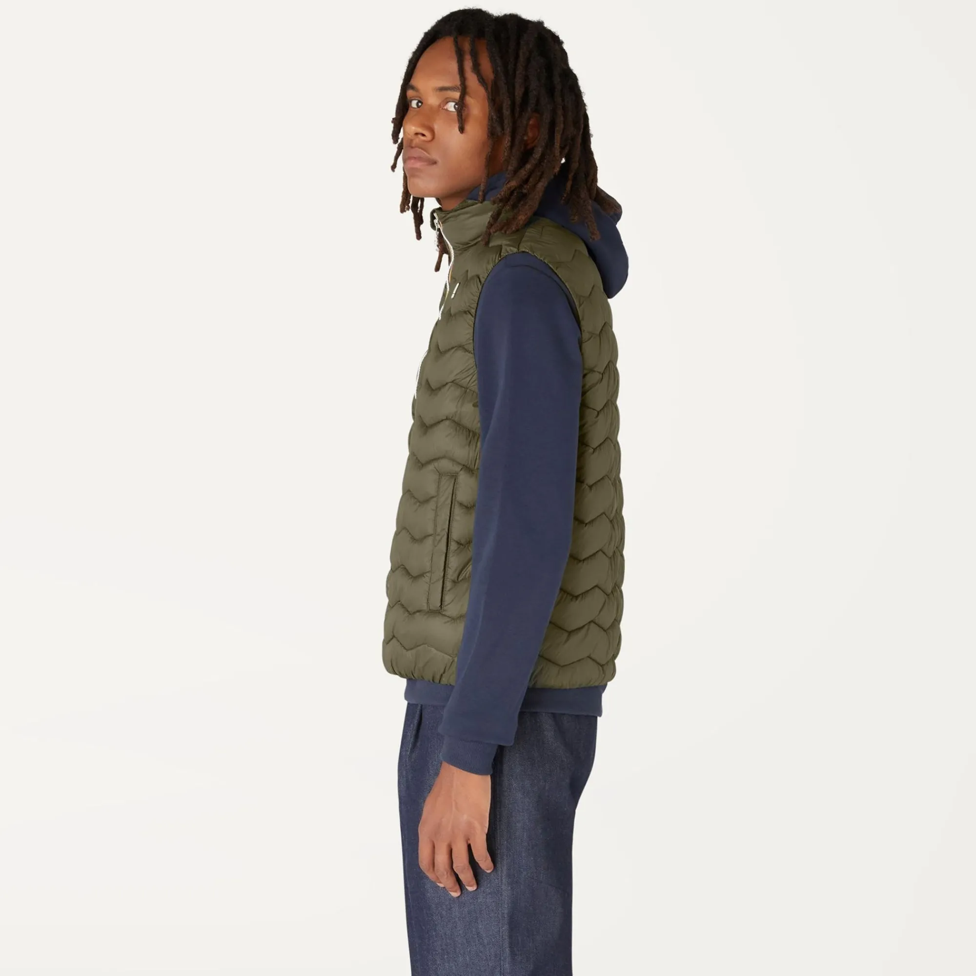 K-WAY Valen Quilted Warm - Jackets - Vest - Man - Green Blackish Store
