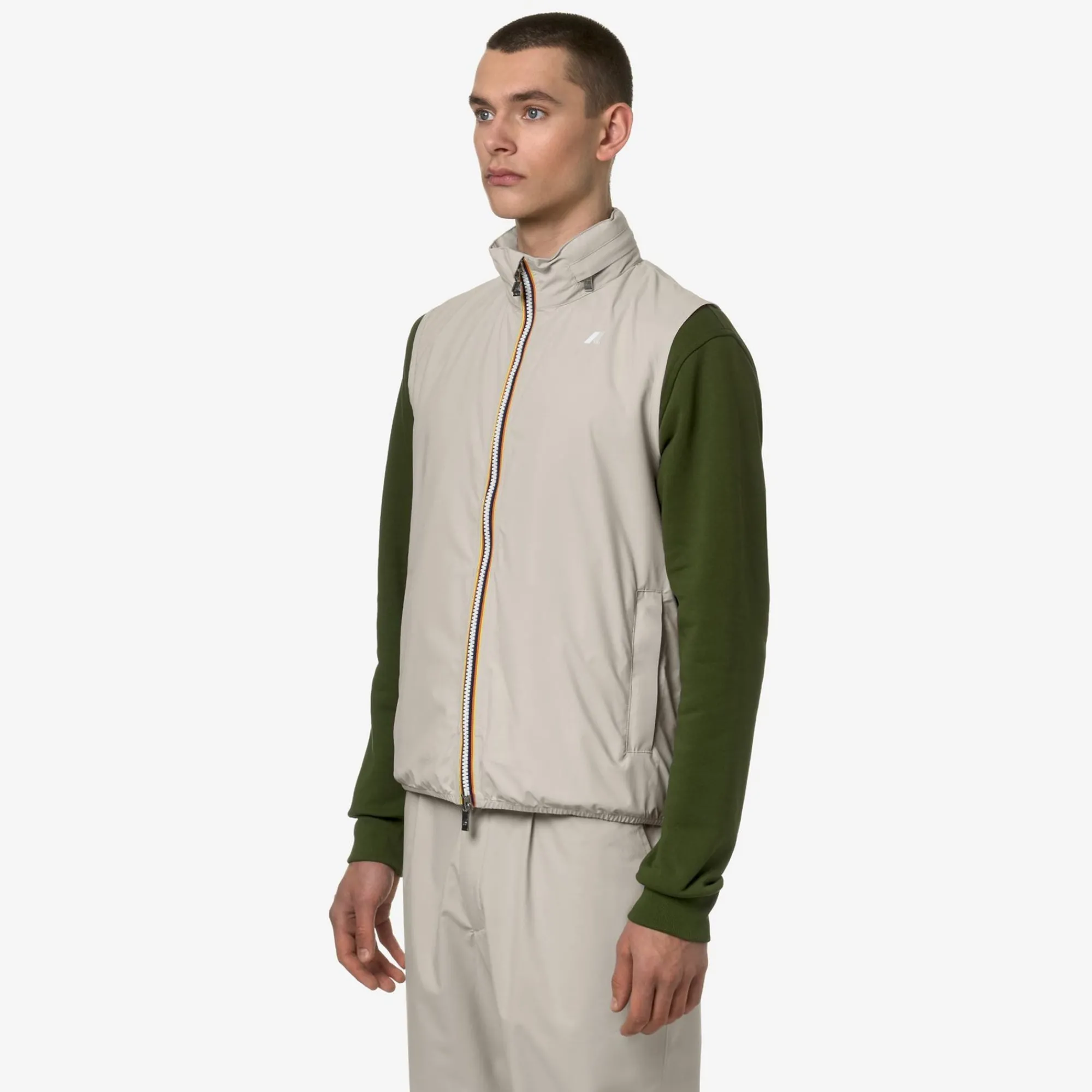 K-WAY Valen Stretch Dot - Jackets - Vest - Man - Beige Lt Hot